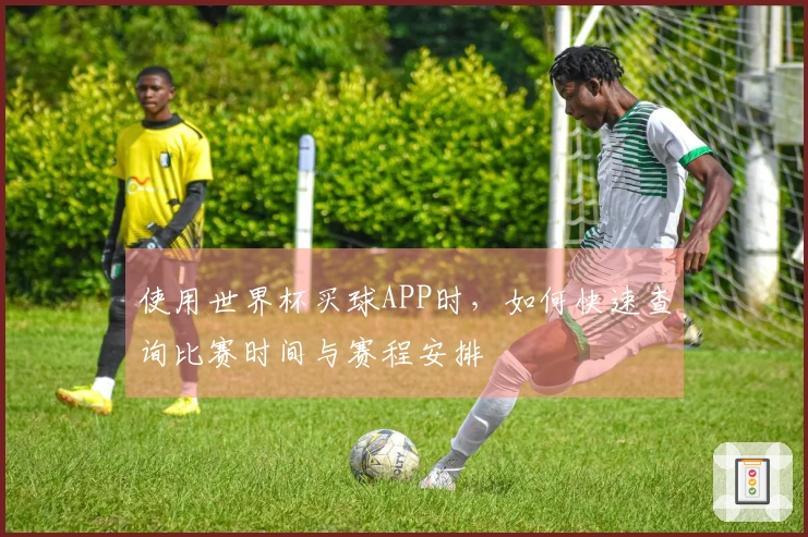 使用世界杯买球APP时，如何快速查询比赛时间与赛程安排